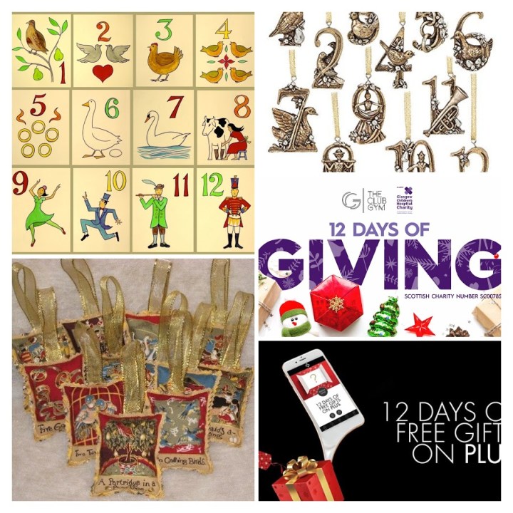 Aqui na Escócia vi muitos cartões, enfeites, roupas, e promoções de Natal usando a música como referência .