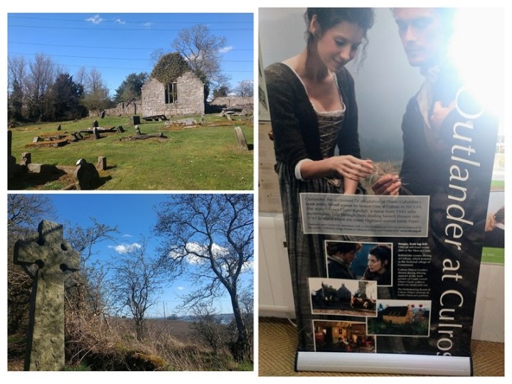 Ruínas de cemitério e igreja que foram usados como locação na série Outlander